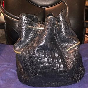 Black Brahmin Drawstring Purse
